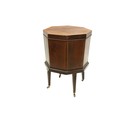 An Irish 19th Century inlaid mahogany octagonal shaped Wine Cooler, with lift top and lead lined int... 