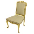 A very important gilt Side Chair, by John Trotter, with cartouche shaped back around a padded panel ... 
