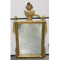 A 19th Century giltwood Mirror, with scroll decoration and bouquet surmounted; together with a compo... 