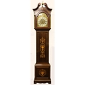 An impressive large Edwardian inlaid mahogany Longcase Clock, the swan neck pediment over an inlaid ... 