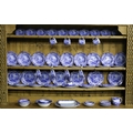 An attractive large blue and white Dinner & Tea Service, by Spode, typical design, with dinner p... 