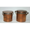 A good heavy 19th Century copper Cooking Pot and matching cover, each engraved with initials G.B., h... 