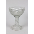 A very unusual large cutglass stem Bowl, with circular fluted foot, 16