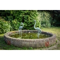 A fine pair of cast bronze Fountain or Pond Figures, modelled as standing Flamingos, one facing forw... 
