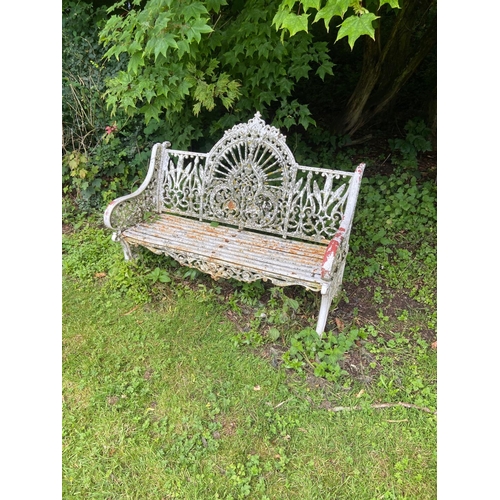 134 - A pair of fine quality Coalbrookdale type cast iron Garden Benches. (2)... 