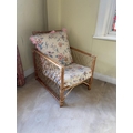 A three piece Suite of wicker work Seat Furniture, comprising a two seater Settee and a pair of Armc... 