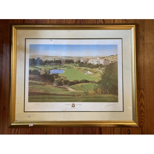 611 - Golf Memorabilia:  A collection of framed Items of various Pro Am and other events, including a Limi... 