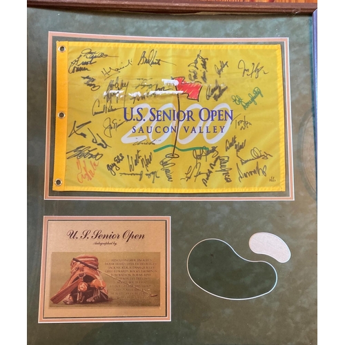 612 - Golf Memorabilia:  A framed 