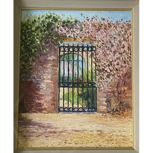 79 - Harrie McManus, 21st Century''The Courtyard Gate at Osberstown House,'' O.O.P., 10'' x 8'' (25cms x ... 