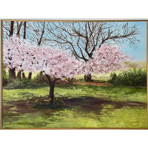 87 - Harrie McManus  21st Century''The Cherry Blossoms,'' O.O.C., signed, 29'' x 39'' (73cms x 98cms). (1... 