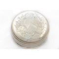A rare Irish silver and silver gilt Freedom Box, of circular form with removable convex cover, engra... 