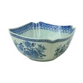 A Chinese blue and white Nankin Bowl, of square form with re-entrant corners, decorated with floral ... 