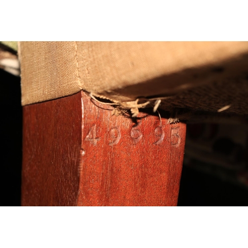 281 - An Irish Victorian mahogany Chaise Lounge, probably Strahan, stamped with number 