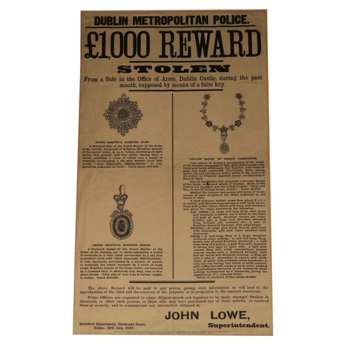 324 - The Stolen Irish Crown Jewels Poster: 