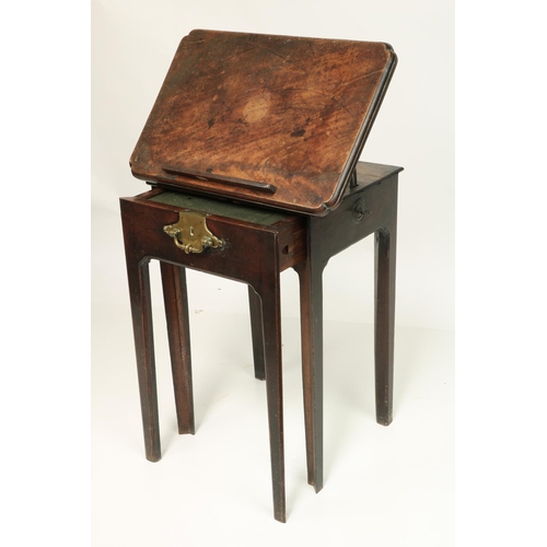 362 - A rare and unusual 18th Century mahogany Architects Table, probably Irish, of small proportions, the... 