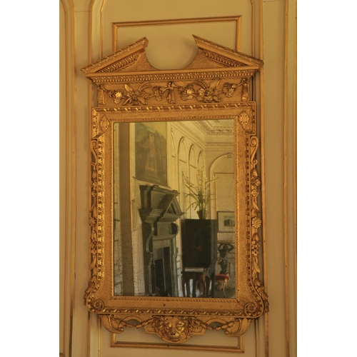 520 - A highly important pair of Irish George II carved giltwood and gesso Architectural Pier Mirrors, fir... 