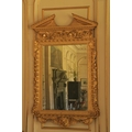 A highly important pair of Irish George II carved giltwood and gesso Architectural Pier Mirrors, fir... 