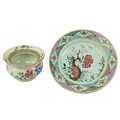 A good 18th Century Chinese Famille Rose Dish, decorated with colourful flowers, 12
