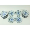 A very good set of 28 Chinese blue and white Plates,  18th Century, each decorated with flowers insi... 