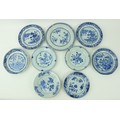 Two similar 18th Century Chinese blue and white porcelain Bowls, of octagonal form decorated with fl... 