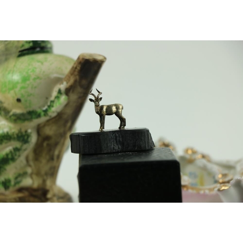 100 - A collection of Miscellaneous Items: comprising a Patrick Mauro silver Wild Deer Figure, a pair of O... 