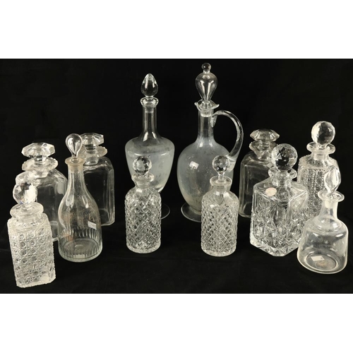 133 - A large glass Claret Jug and stopper, 14