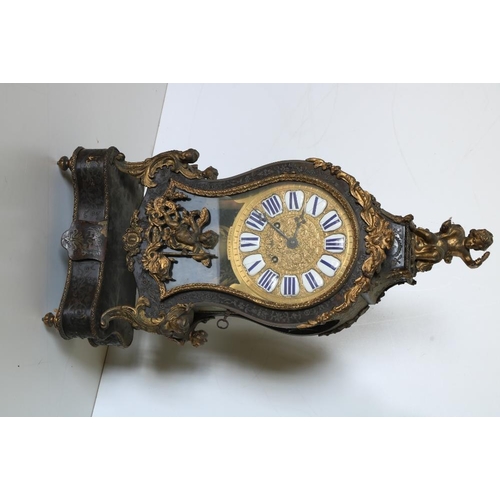 332 - A quality 19th Century French boulle Mantle Clock on stand, by Cronie of Paris, the attractive ... 