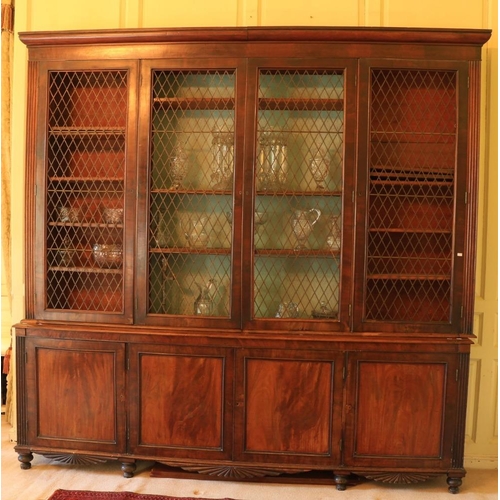 367 - A fine quality William IV period mahogany four door Bookcase, in the manner of Graham of Clonmel, th... 