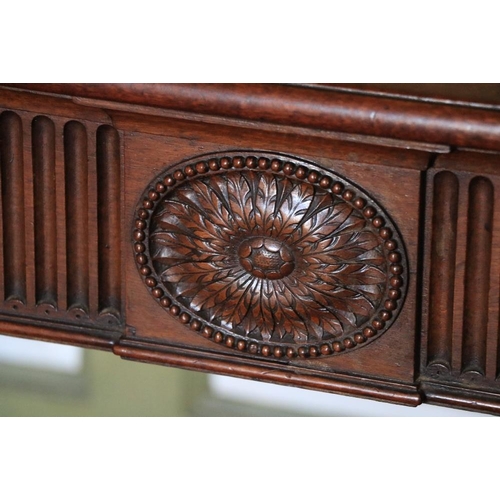 399 - A fine Georgian period mahogany Serving Table, in the Hepplewhite style, the rectangular moulded top... 