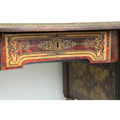 434 - An important Louis XIV period Bureau Mazzerin, in the manner of Andre Charles Boulle, in red tortois... 