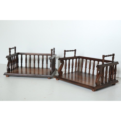 441 - A pair of attractive rosewood Table Book Troughs, in the style of Mac Williams & Gibton, (ORM )w... 