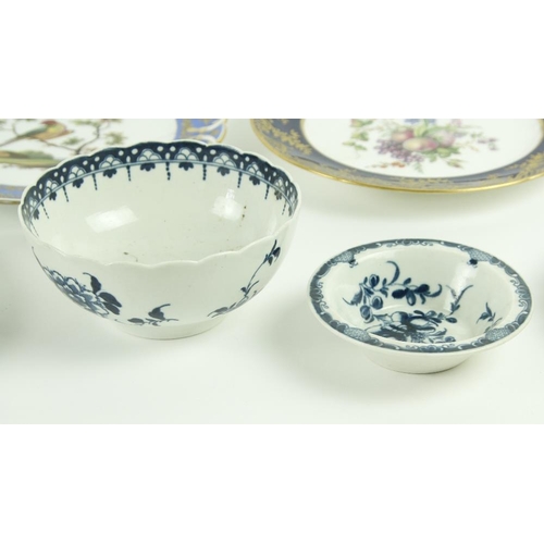 75 - An 18th Century Worcester blue and white Plate, 8 1/4