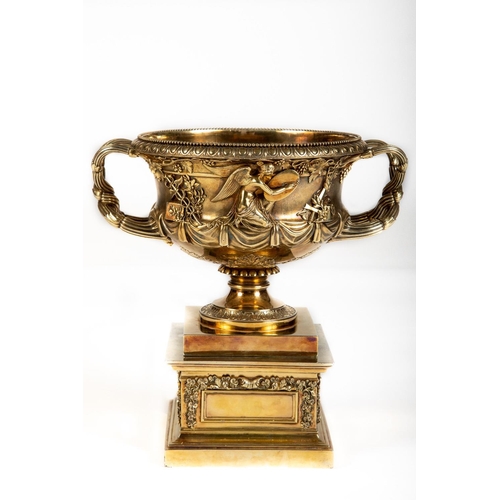 787 - A superb George IV silver gilt model of the Warwick Vase, by Philip Rundell, London 1820, also with ... 