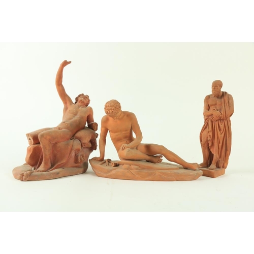 816 - A good terracotta Figure, of the Dying Gaul, 13