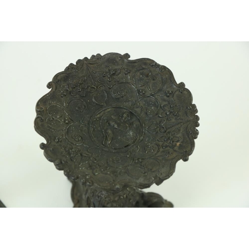 857 - A small bronze Study of a Ship's Anchor, on rectangular bronze base, 4 1/2