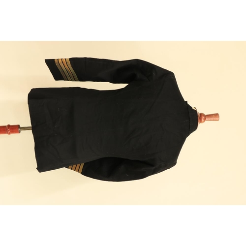 938 - A Royal Navy Officer's Cape, with brass buttons, a Royal Navy Jacket and a matching Waistcoat, and a... 