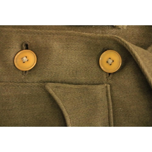 954 - Two green Khaki British Army Uniforms, by Peal & Co., London, early to mid - 20th Century; three... 