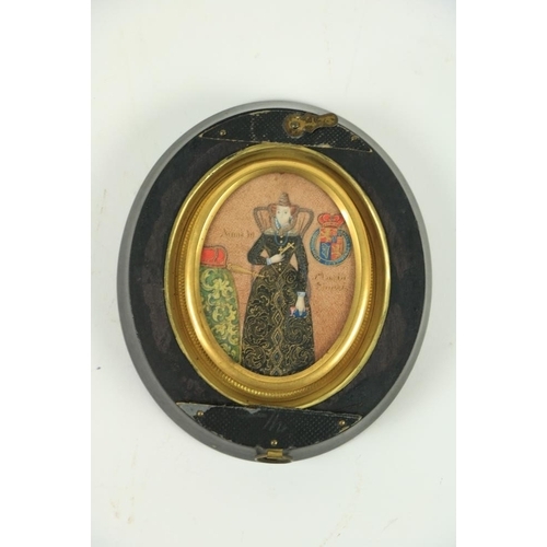 847 - An extremely fine 18th Century oval Miniature of Maria Stuart, otherwise known as Mary, Queen of Sco... 