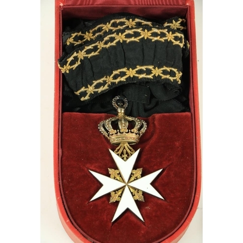 889 - The Knights of Malta An important cased Presentation to Thomas J.E. Gaisford-St. Lawrence, Knight of... 