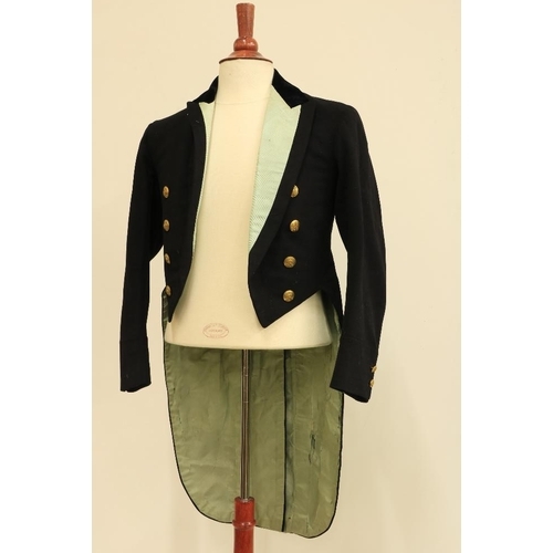 941 - A Royal Household Livery footman with gilt Civilian Uniform Buttons, together with a red and gold Hu... 