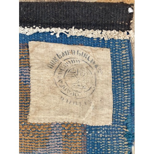 167 - A fine quality Dun Emer Guild Irish woollen Celtic design Carpet, the blue ground with attractive mu... 