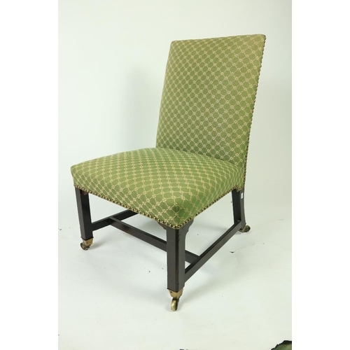 177 - An 18th Century Irish mahogany Side Chair, with padded back and seat on square legs. (1)... 