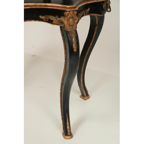 292 - An attractive 19th Century ebonised and gilt decorated two tier Centre Table, with graduating platfo... 