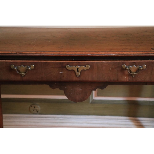 328 - A mid-18th Century Irish red walnut Side Table, c. 1760, the moulded rectangular top with rounded fr... 