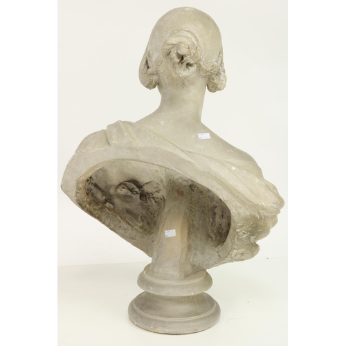 334 - A very good 19th Century plaster Bust of Lady Charlotte FitzGerald, wife of Augustus Frederick FitzG... 