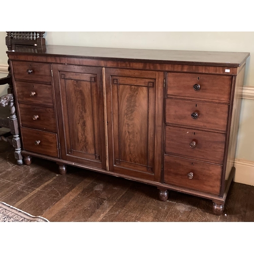 543 - A William IV period mahogany Chest Cupboard, attributed to Williams & Gibton, the central sectio... 