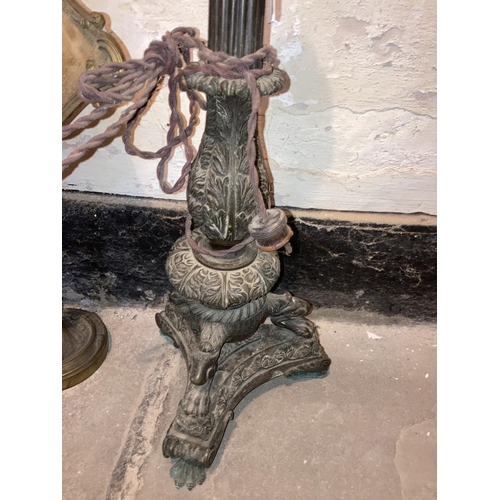 610 - A very fine pair of Neo-classical cast bronze Candlesticks, each with a leaf cast baluster stem on a... 