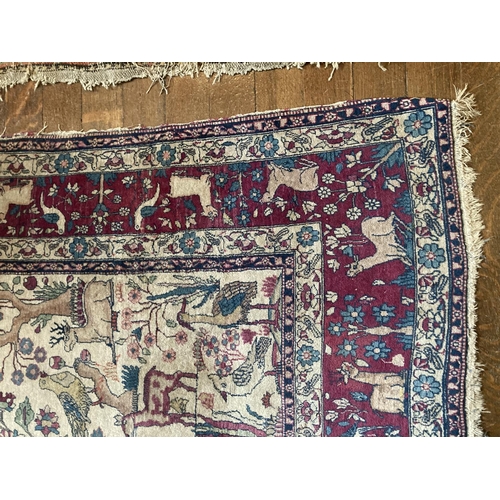 579 - A fine quality Persian Rug, part silk, with all over tree of life design, with colourful exotic bird... 