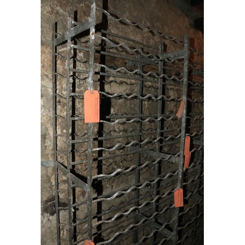 590 - A set of 5 multi-tiered double sided Port or Wine Racks, together with two others damaged, sold as a... 