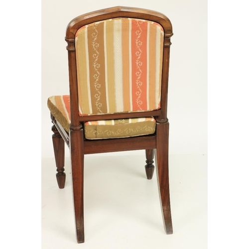 388 - A fine set of 4 Irish Gothic Revival rosewood Side Chairs, stamped and numbered by Williams & Gi... 